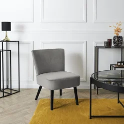 Fotel Giulia szary sztruks