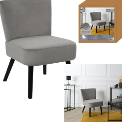 Fotel Giulia szary sztruks