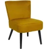 Fotel Giulia żółty sztruks