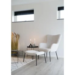 Fotel Glasgow biały glamour