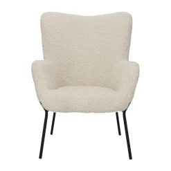 Fotel Glasgow biały glamour