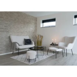 Fotel Glasgow biały glamour