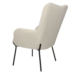 Fotel Glasgow biały glamour