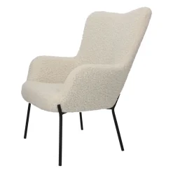 Fotel Glasgow biały glamour