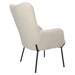 Fotel Glasgow biały glamour