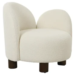 Fotel Honololu lewy boucle biały