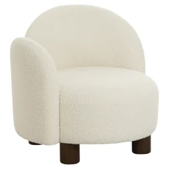 Fotel Honololu prawy boucle biały