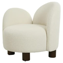 Fotel Honololu prawy boucle biały