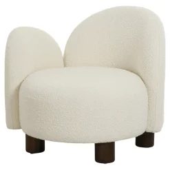 Fotel Honololu prawy boucle biały