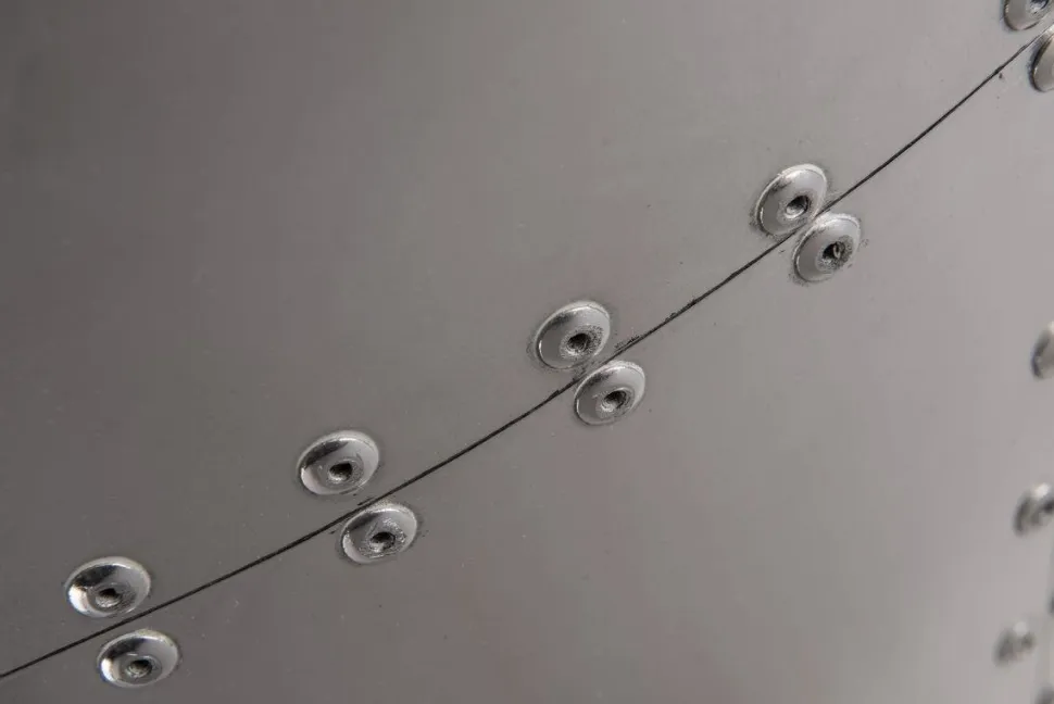 Fotel Jajo aluminium brąz PU