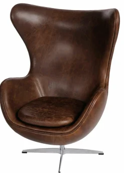 Fotel Jajo brązowy ciemny vintage
