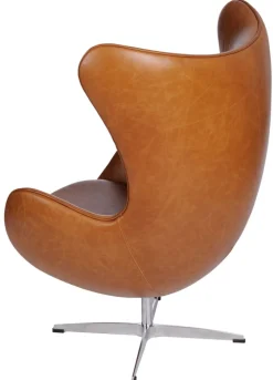 Fotel Jajo brązowy jasny vintage