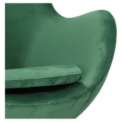 Fotel Jajo Velvet zielone/ srebrna        podstawa