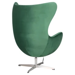 Fotel Jajo Velvet zielone/ srebrna        podstawa