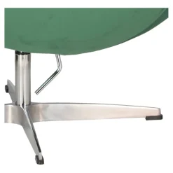 Fotel Jajo Velvet zielone/ srebrna        podstawa