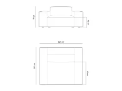 Fotel Jodie Blue Structured Fabric