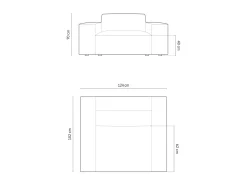 Fotel Jodie Terracotta Structured Fabric