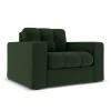 Fotel Justin Dark Green Structured  Fabric