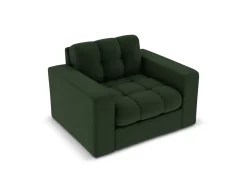 Fotel Justin Dark Green Structured  Fabric