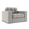 Fotel Justin Light Grey Structured  Fabric