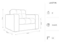 Fotel Justin Royal Blue Velvet