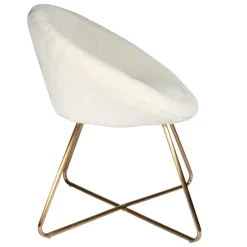 Fotel Karl Velvet Furry beżowy