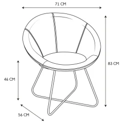 Fotel Karl Velvet Furry beżowy