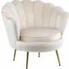 Fotel Korab VIC beżowy/nogi złote