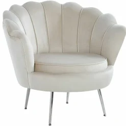 Fotel Korab VIC beżowy/nogi srebrne