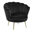 Fotel Korab VIC czarny/nogi złote