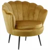 Fotel Korab VIC musztardowy/nogi czarne