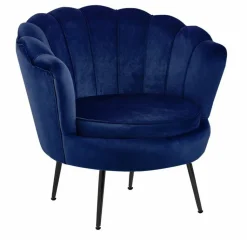 Fotel Korab VIC niebieski/nogi czarne