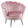 Fotel Korab VIC różowy/nogi czarne