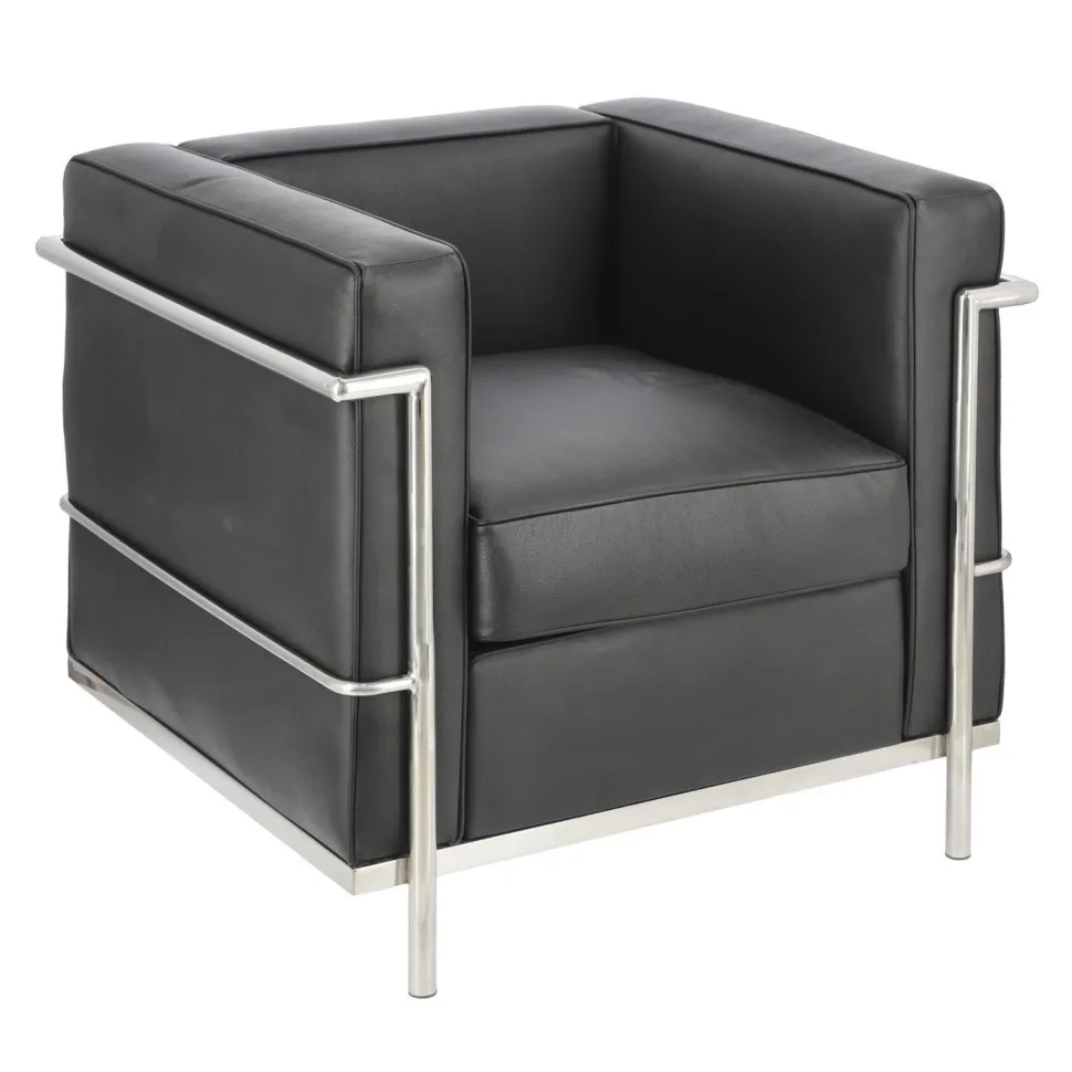 Fotel Kubik czarna skóra TP