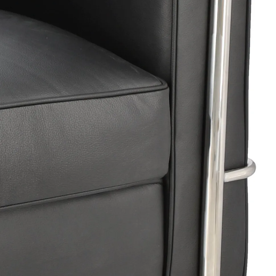 Fotel Kubik czarna skóra TP