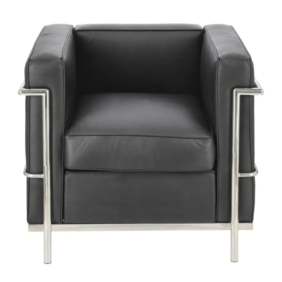 Fotel Kubik czarna skóra TP