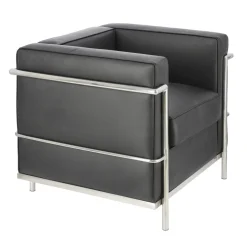 Fotel Kubik czarna skóra TP