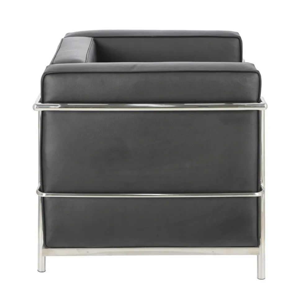 Fotel Kubik czarna skóra TP