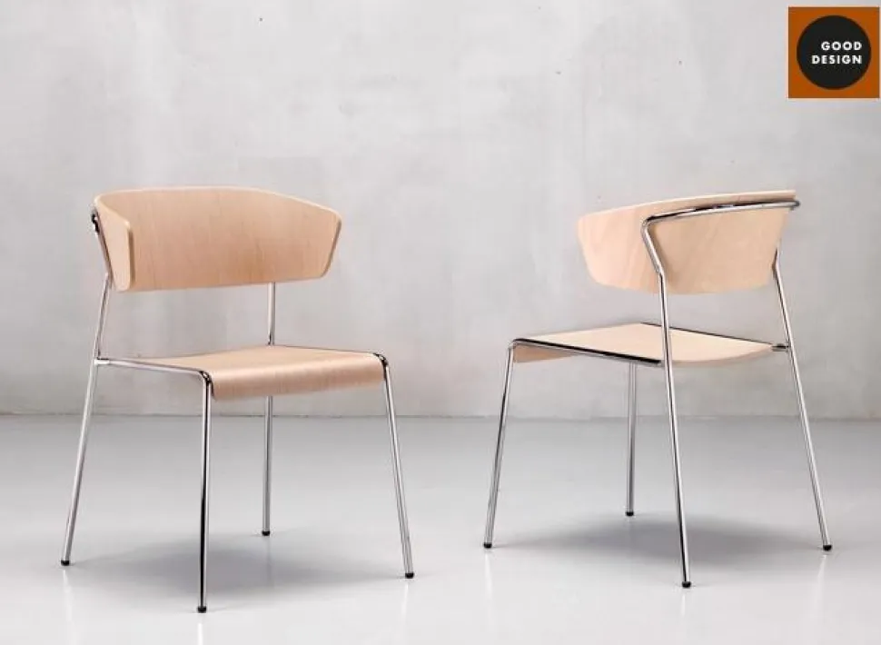 Fotel Lisa wood chrom/dąb