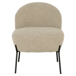 Fotel Merida baranek brązowoszary/  czarne nogi