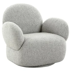 Fotel Messina obrotowy boucle szary