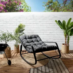 Fotel Miami ogrodowy szary