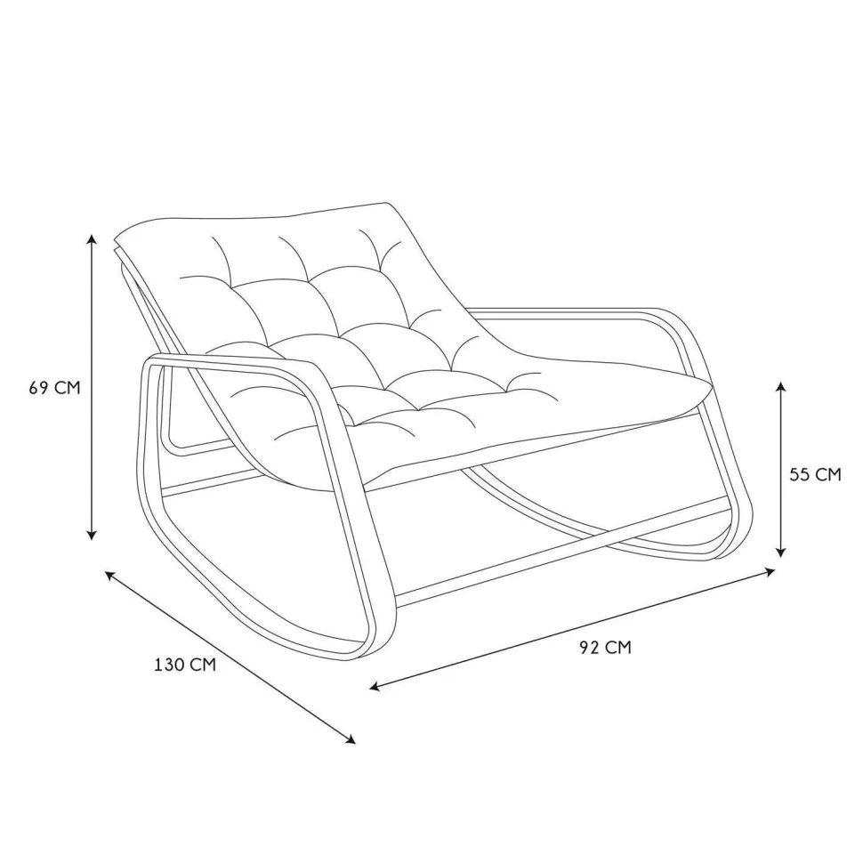 Fotel Miami ogrodowy szary