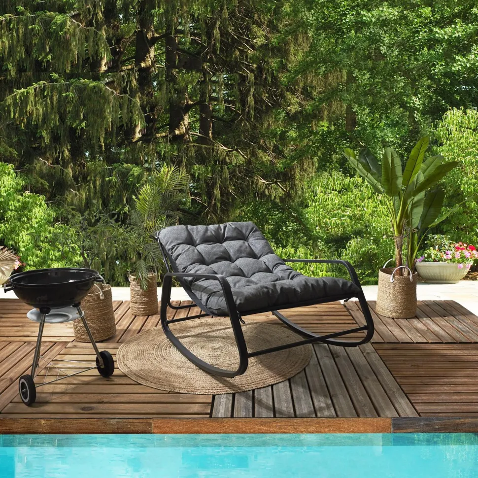 Fotel Miami ogrodowy szary