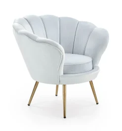 Fotel muszelka Amore błękitny