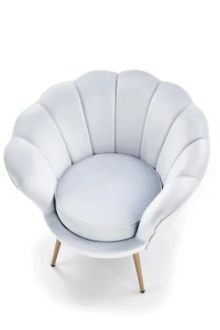 Fotel muszelka Amore błękitny