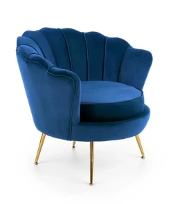 Fotel muszelka Florecja granatowy