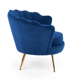 Fotel muszelka Florecja granatowy
