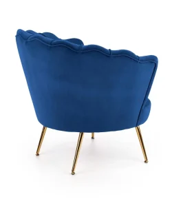 Fotel muszelka Florecja granatowy
