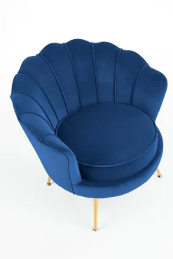 Fotel muszelka Florecja granatowy